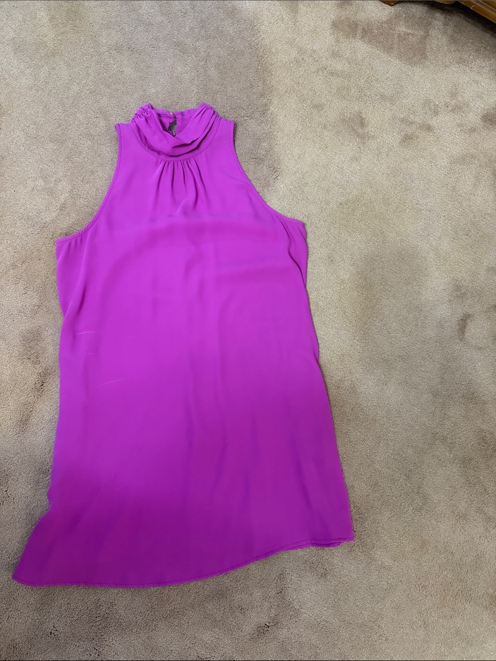Allison Joy Sleeveless Mock Neck Top in Vibrant Magenta